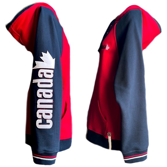 IT’S FUN TO BE CANADIAN Hoodie, Red & Black / Size S - Picture 6 of 15